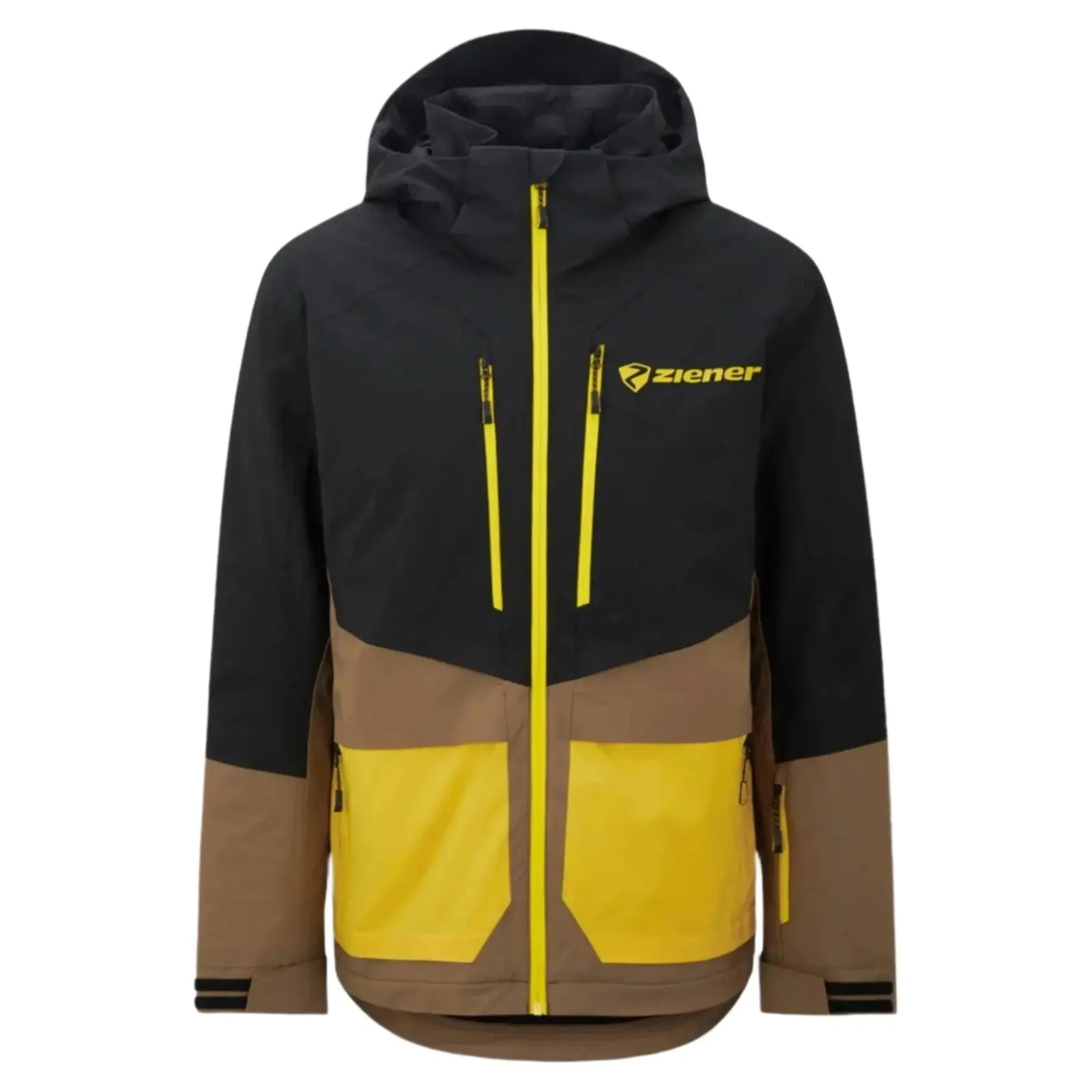 Ziener Trivor Men's Padded Ski Jacket - Black Mustard Color image 1