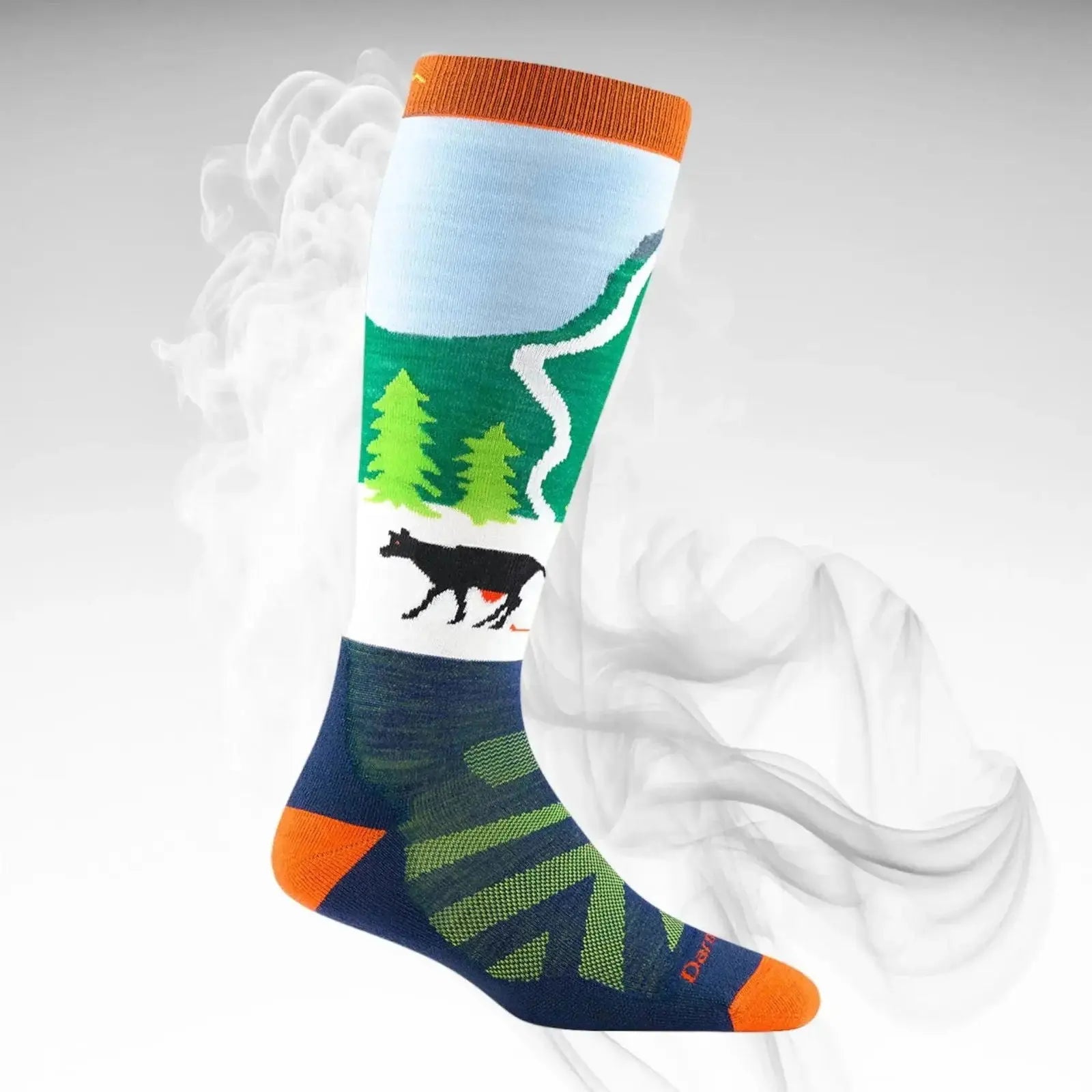 Darn Tough JR Pow Cow Midweight Ski Socks image 2
