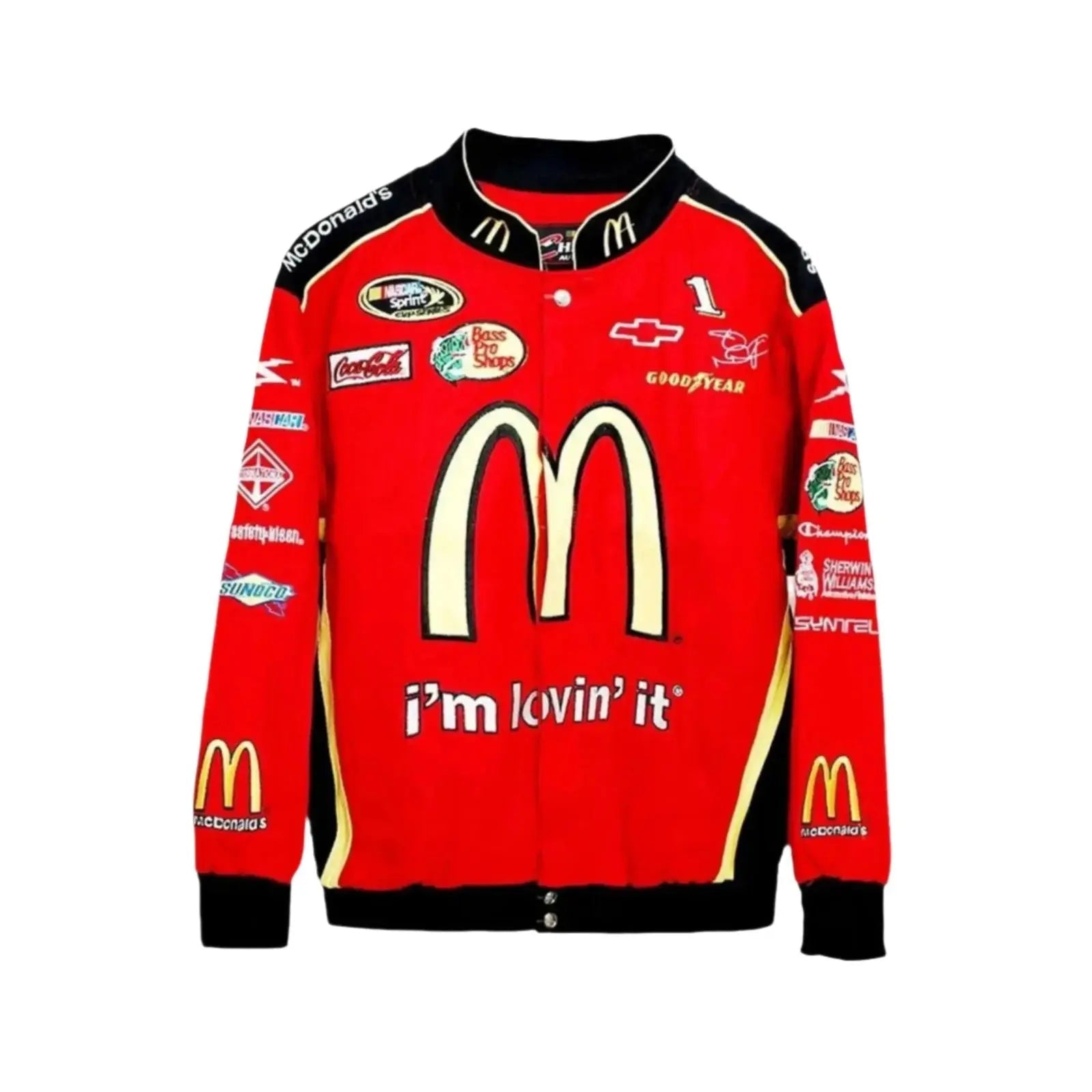McDonald's Vintage NASCAR Bomber Jacket - Embroidered Performance Wear image 1
