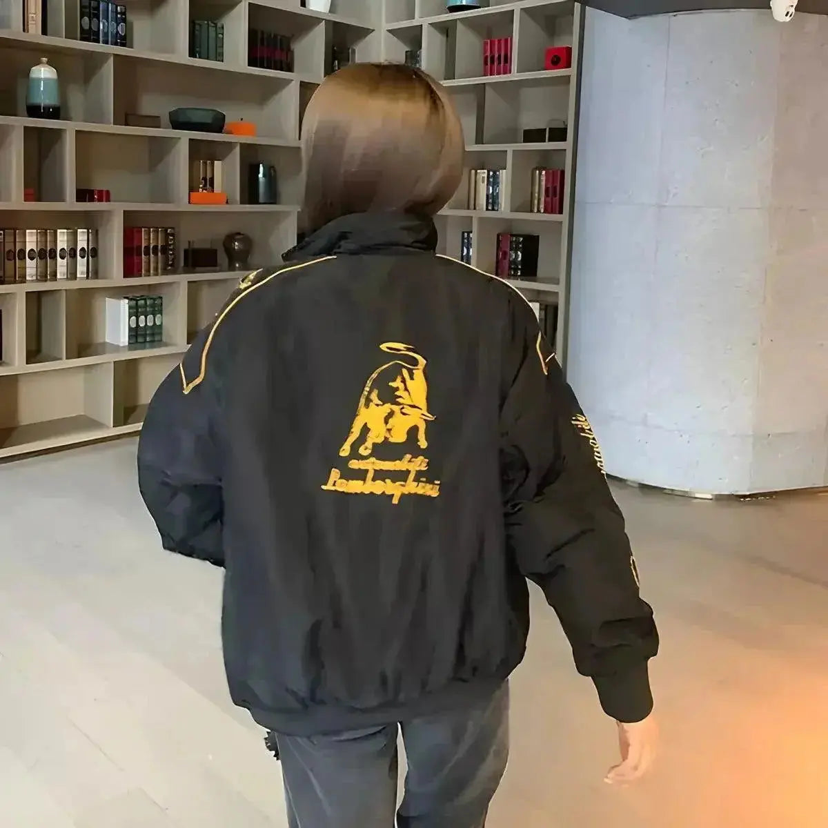 Lamborghini F1 Vintage Style Embroidery Racing Jacket image 6