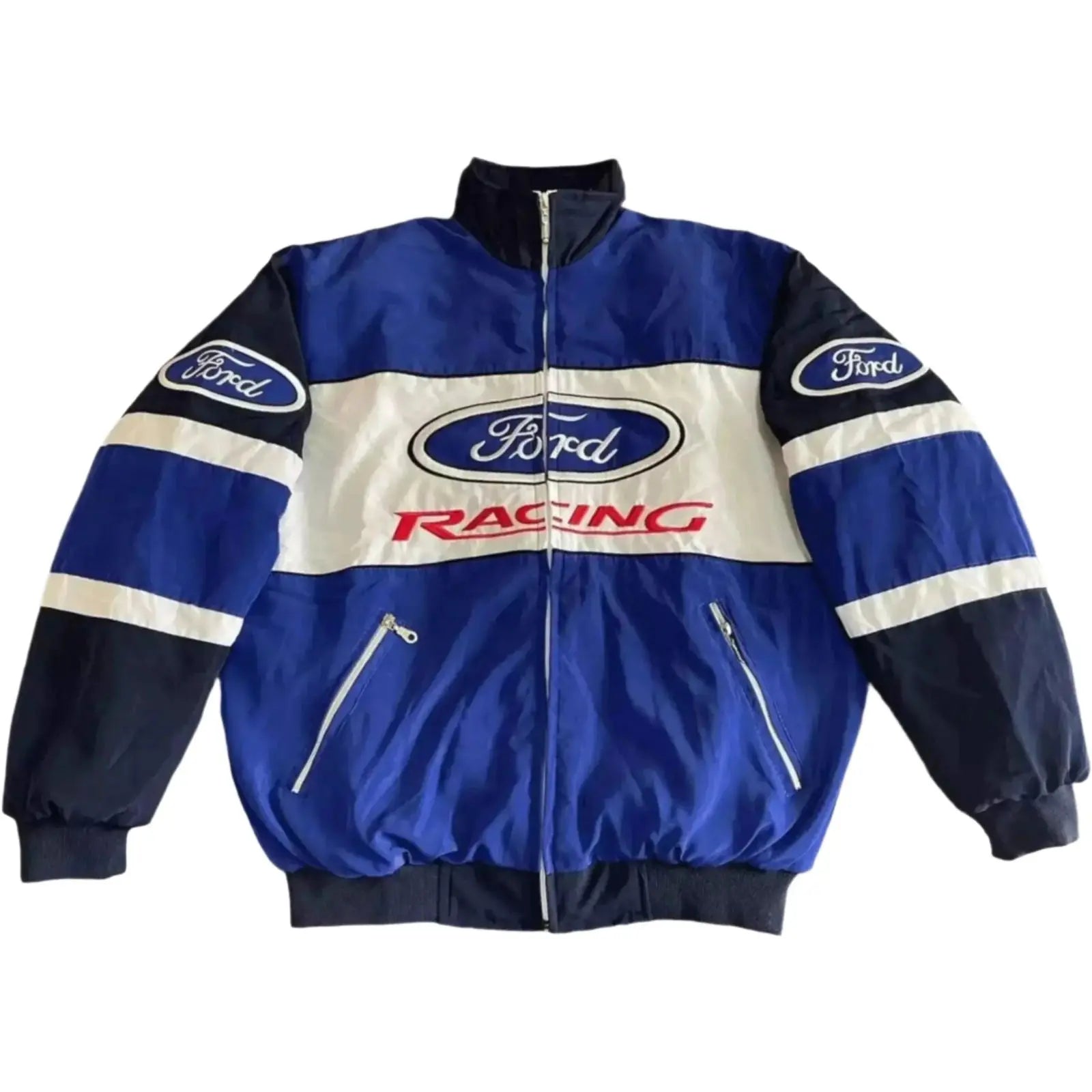 Vintage Ford F1 Racing Bomber Jacket - Embroidered Motorsport Gear image 1