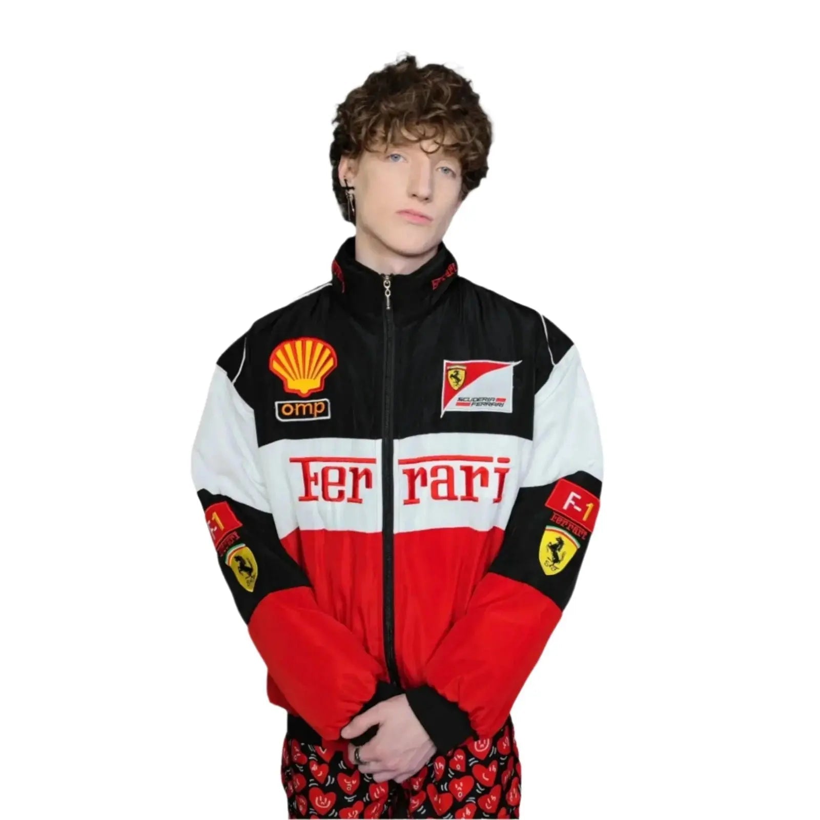 Ferrari F1 Multi Patch Embroidered Racing Jacket image 1