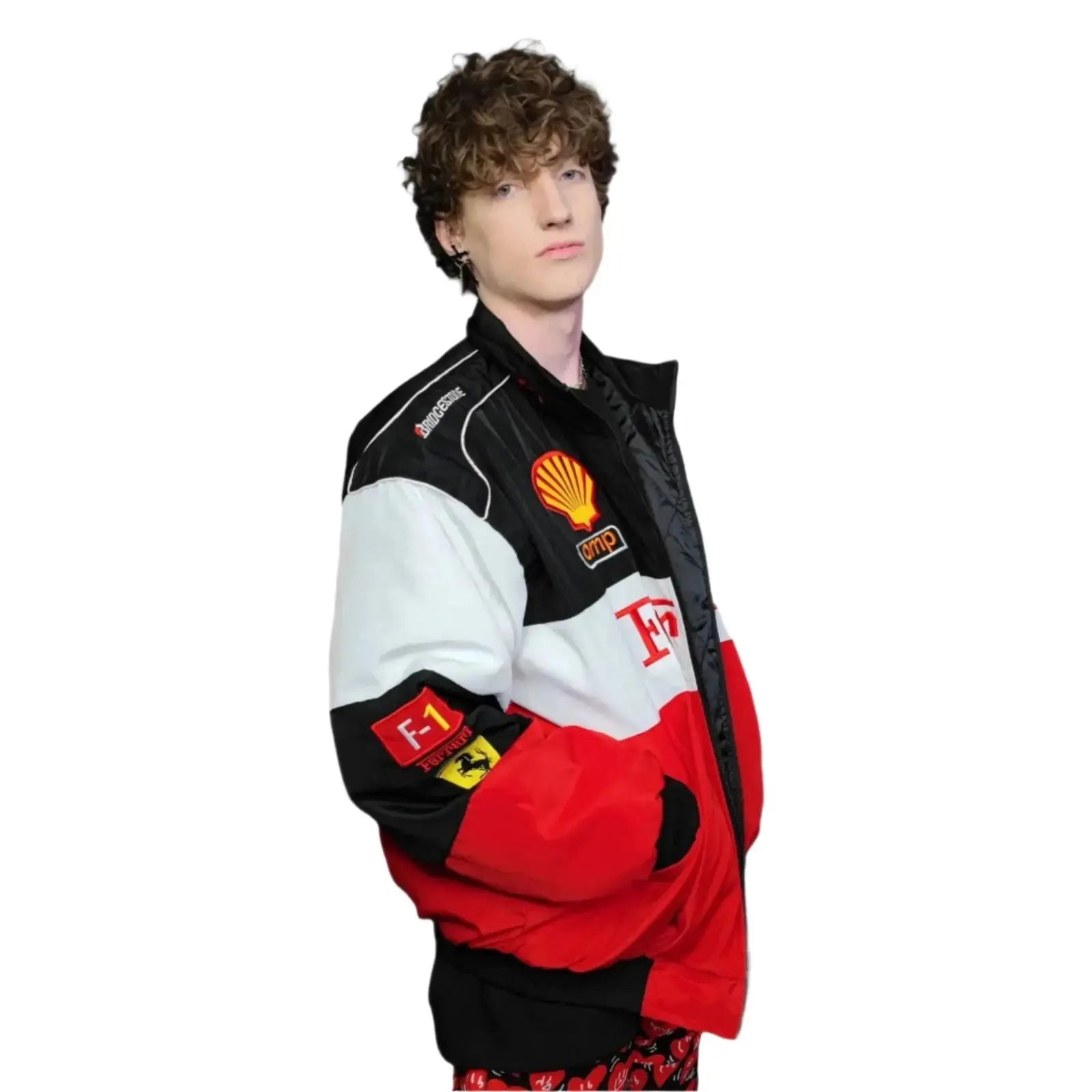 Ferrari F1 Multi Patch Embroidered Racing Jacket image 3