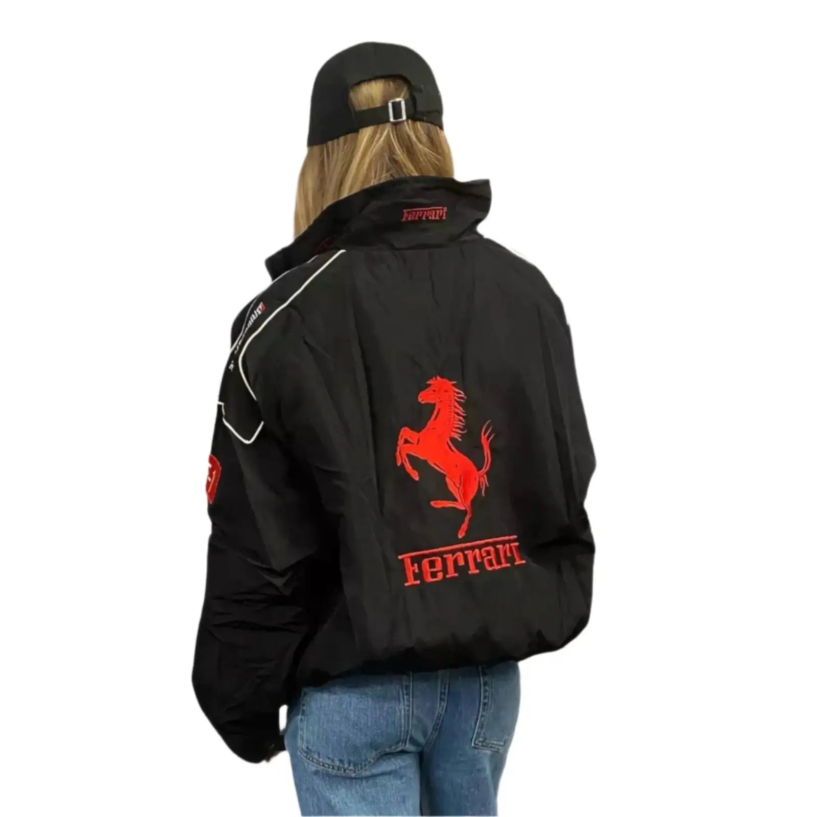 Embroidered F1 Ferrari Racing Jacket - Classic Motorsport Apparel image 2