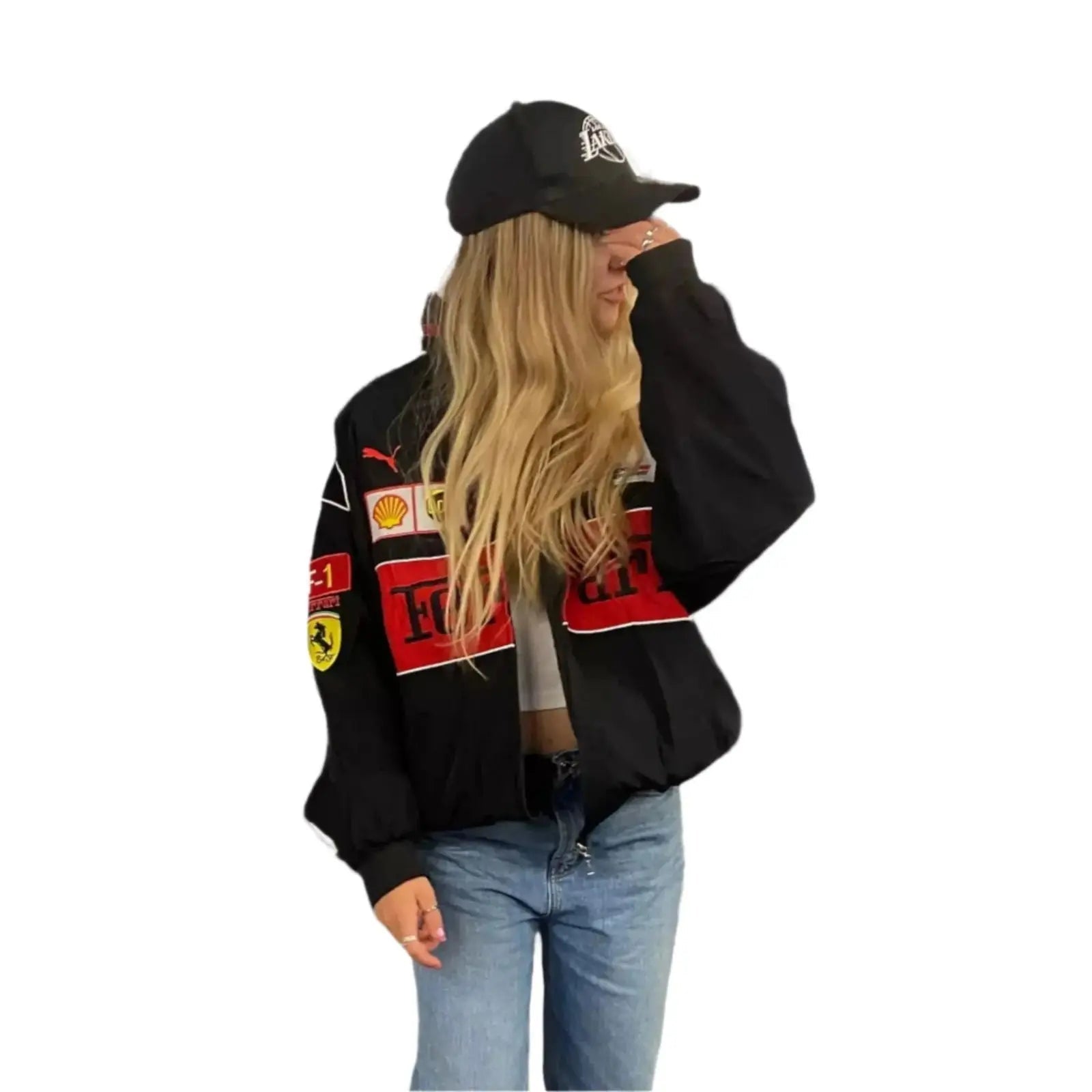 Embroidered F1 Ferrari Racing Jacket - Classic Motorsport Apparel image 3