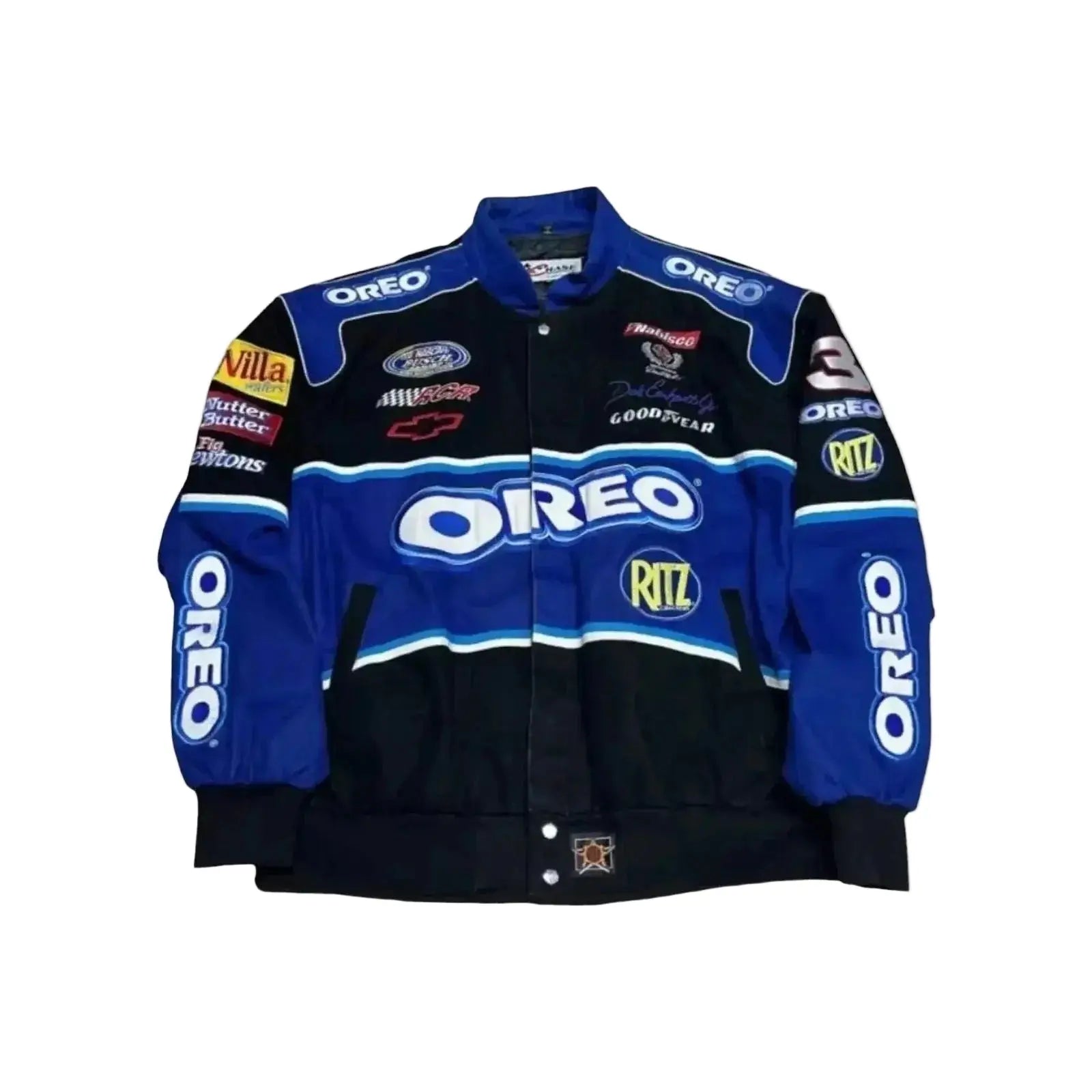 F1 Biker Racing Streetwear Embroidered Bomber Jacket image 1