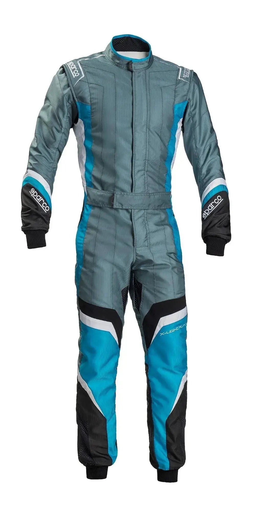 Sparco X-Light KS-7 Replica Kart Suit - Black/Grey Lightweight Racing image 2