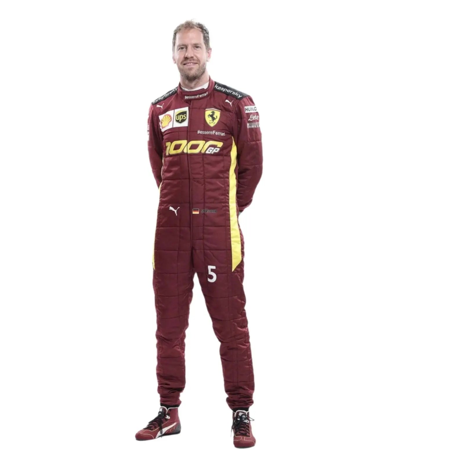 Charles Leclerc Sebastian Vettel 2020 F1 Replica Race Suit - Scuderia Ferrari 1000s image 2