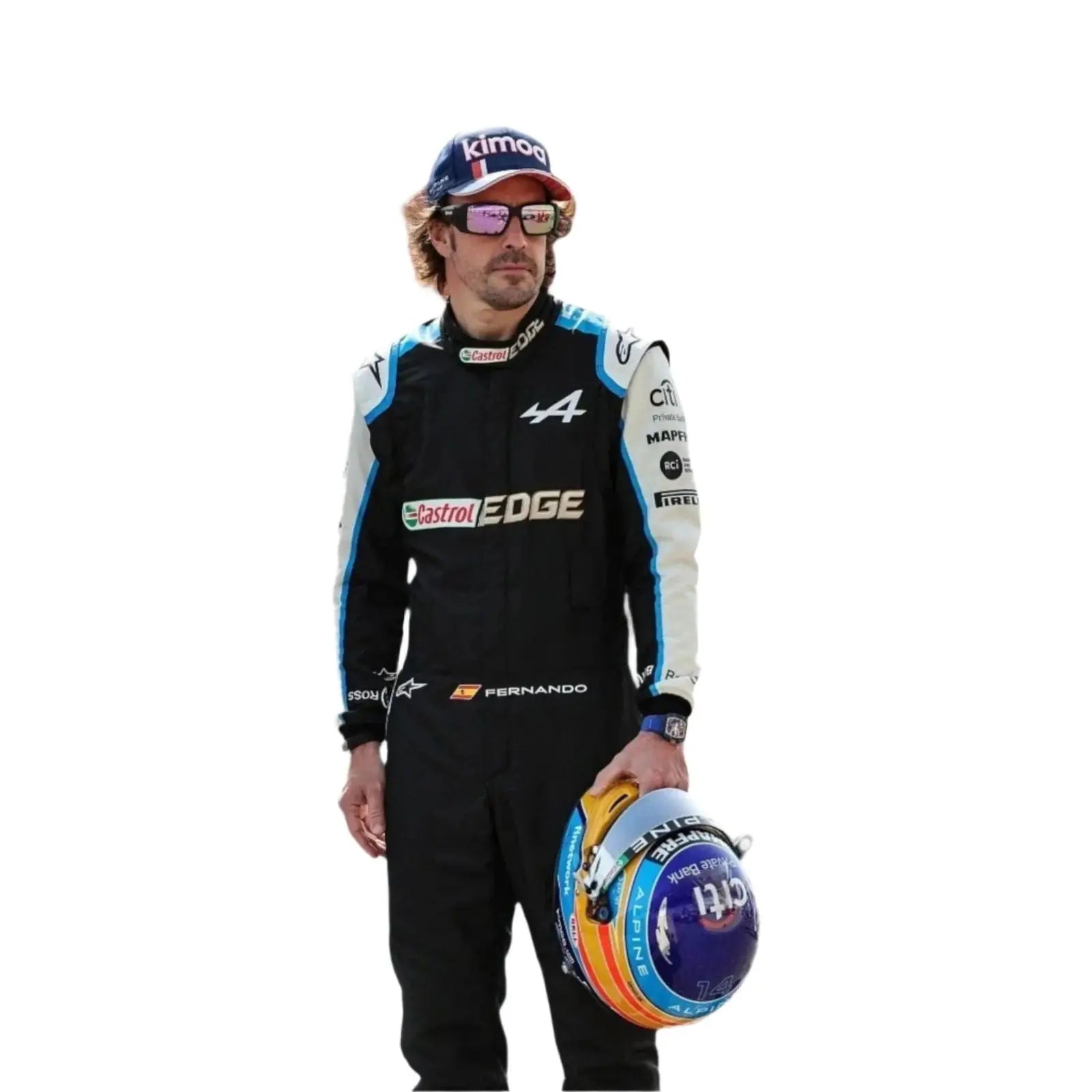 2021 FERNANDO ALONSO ALPHINE F1 RACE SUIT image 2
