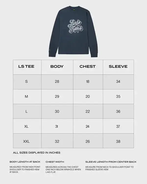 SCRIPT PETROL BLUE LONG SLEEVE TEE image 5