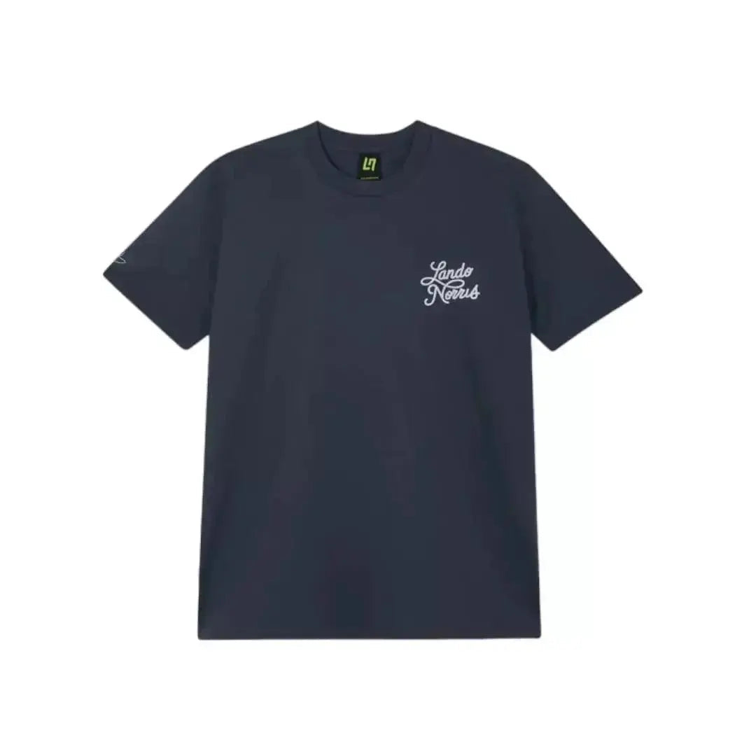 SCRIPT PETROL BLUE SHORT SLEEVE TEE image 1