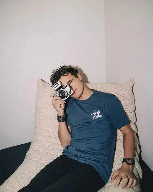 SCRIPT PETROL BLUE SHORT SLEEVE TEE image 4