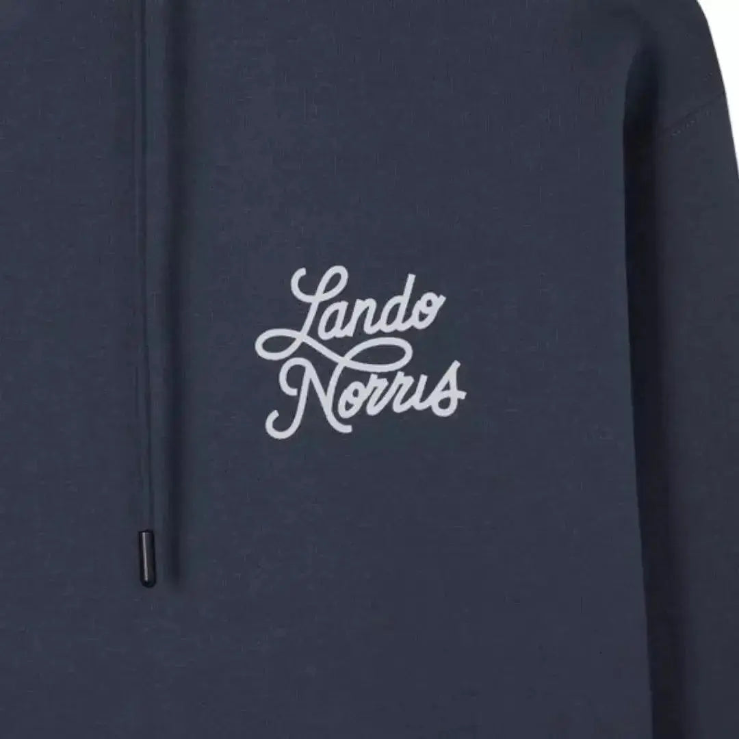 SCRIPT PETROL BLUE HOODIE image 3