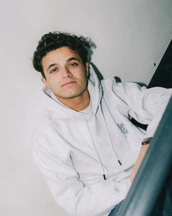 SCRIPT WHITE HEATHER HOODIE image 5