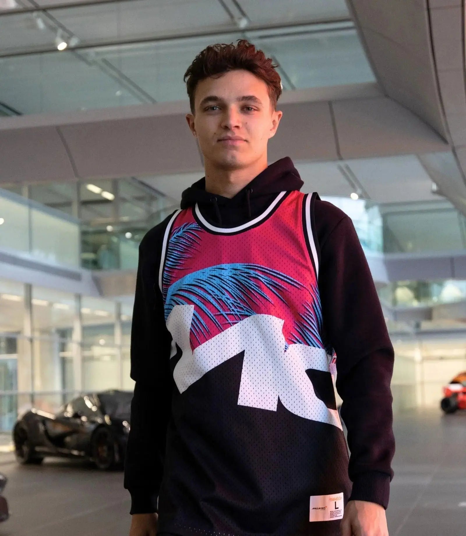 MIAMI GRAND PRIX MESH TANK - MITCHELL & NESS - BLACK/PINK image 4