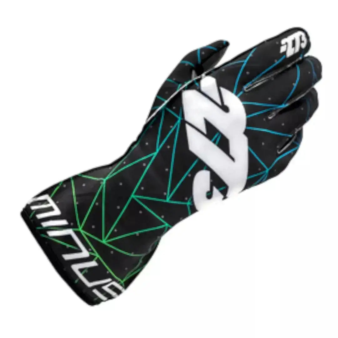 POLY EVO Black/Green/Cyan Gloves image 1