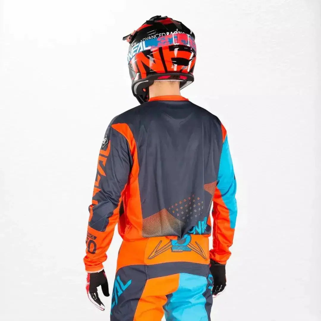 O'Neal Element Factor MX Jersey Gray-Orange-Blue image 2
