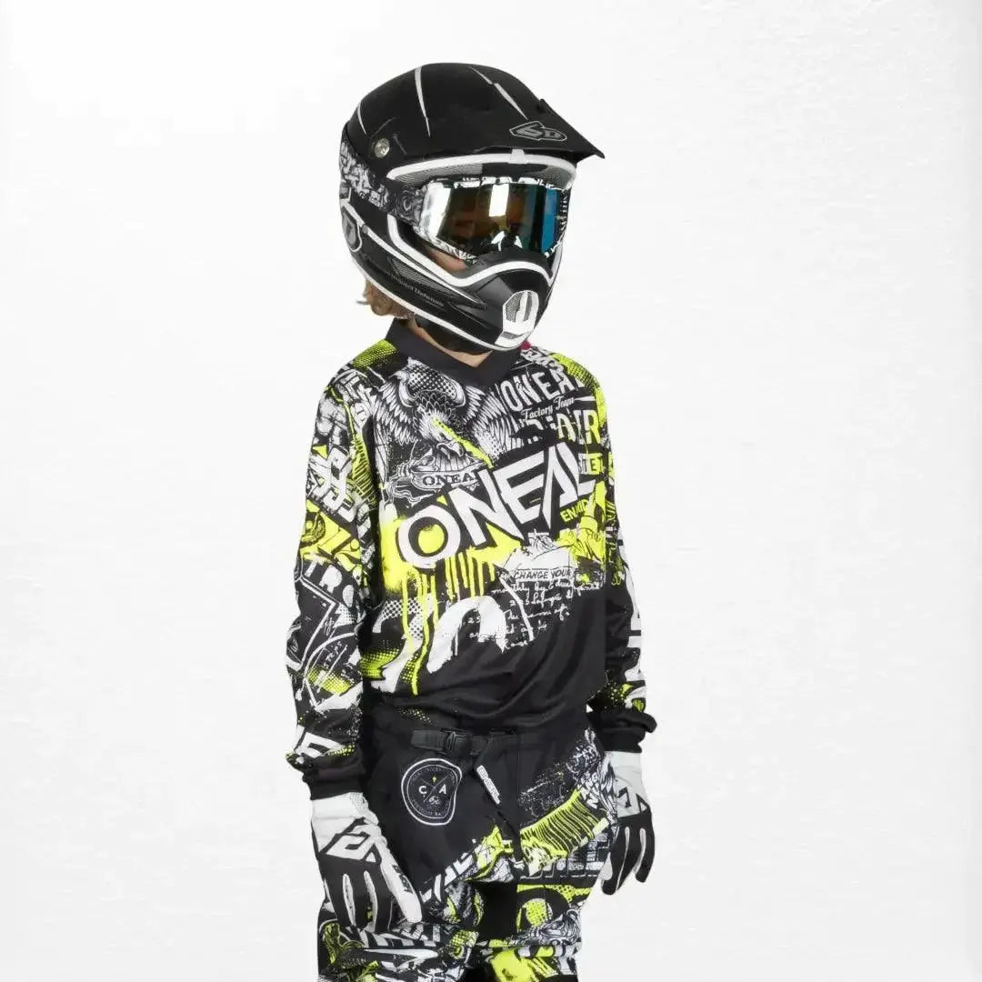 O'Neal Youth Element Jersey Attack Black-HiVIs image 1