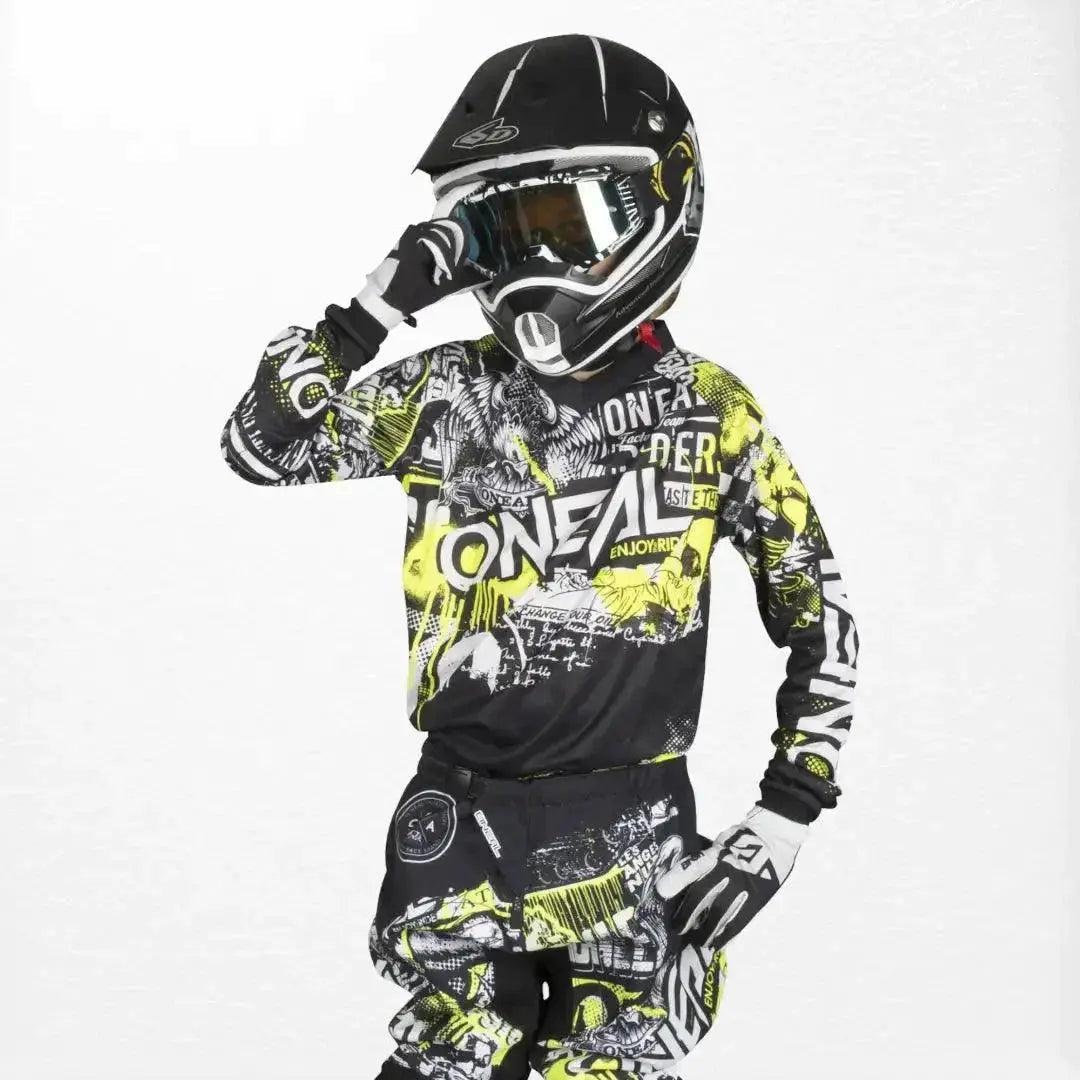 O'Neal Youth Element Jersey Attack Black-HiVIs image 3