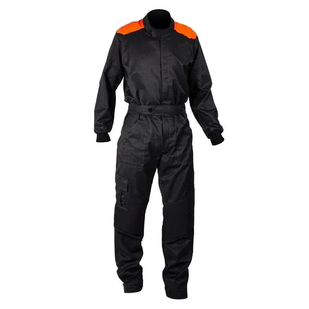 MECHANIC SUIT BLACK-FLUOR RED image 1