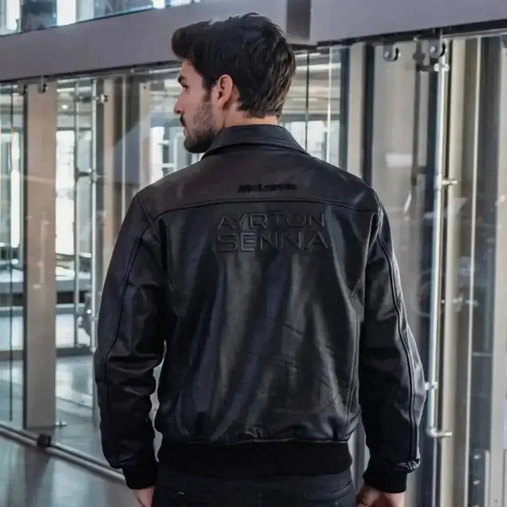 Ayrton Senna McLaren Leather Jacket Three Times World Champion image 2