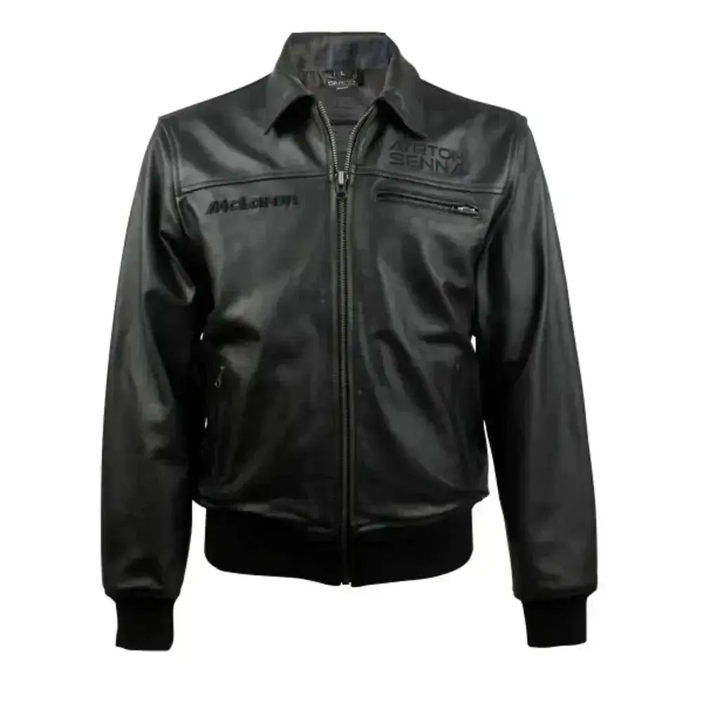 Ayrton Senna McLaren Leather Jacket Three Times World Champion image 3