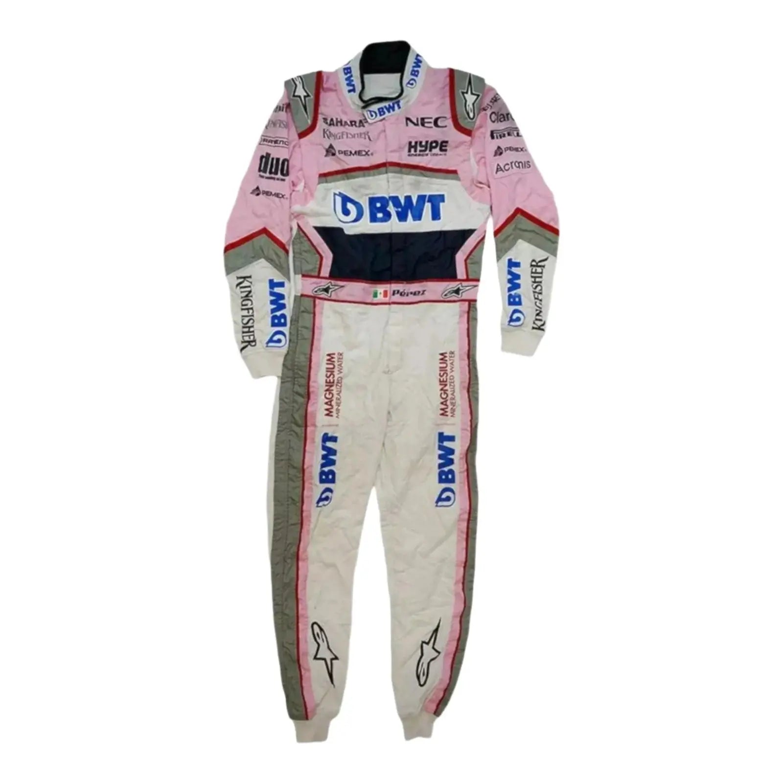 SERGIO PEREZ 2018 RACE SUIT SAHARA FORCE INDIA F1 TEAM image 1