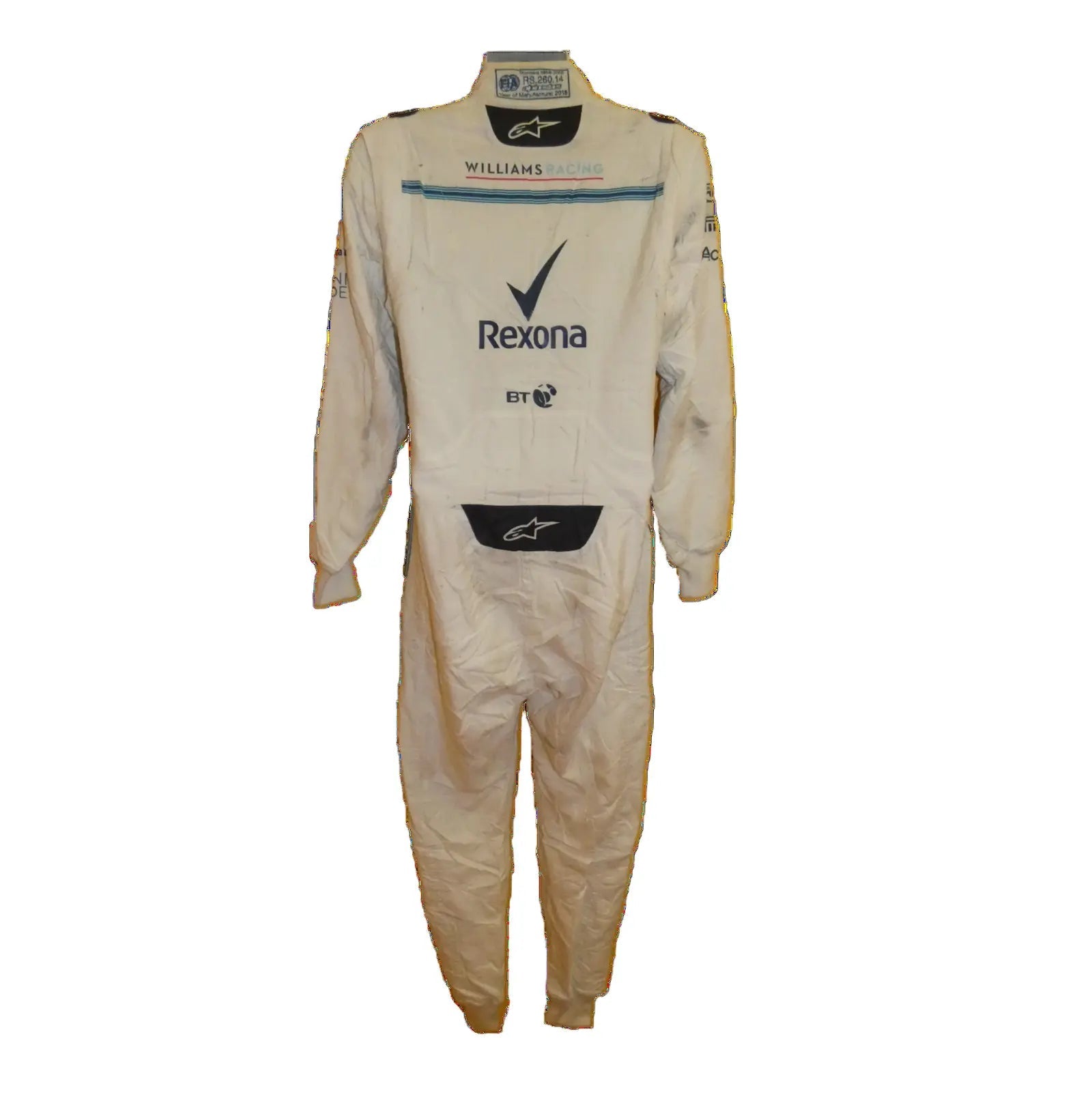 2018 Lance Stroll Abu Dhabi GP Williams race suit image 2