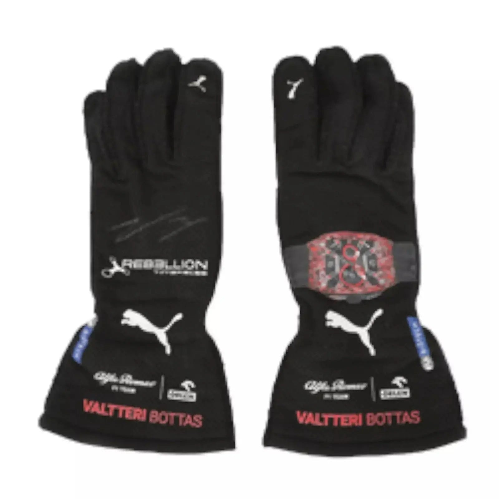 2022 VALTTERI BOTTAS F1 RACE GLOVES - BRITISH GP image 1