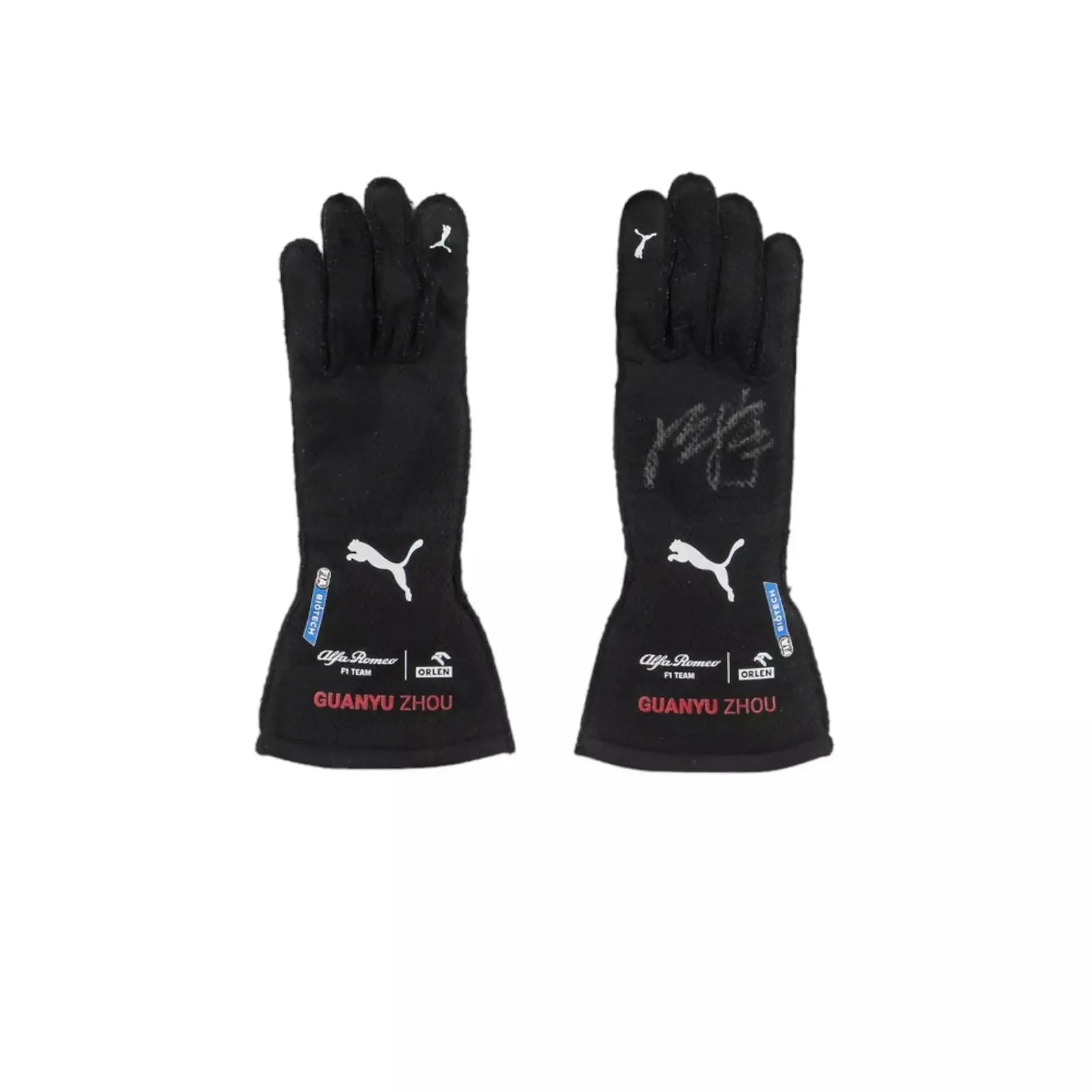 2022 ZHOU GUANYU FORMULA 1 RACE GLOVES - SINGAPORE GP image 1