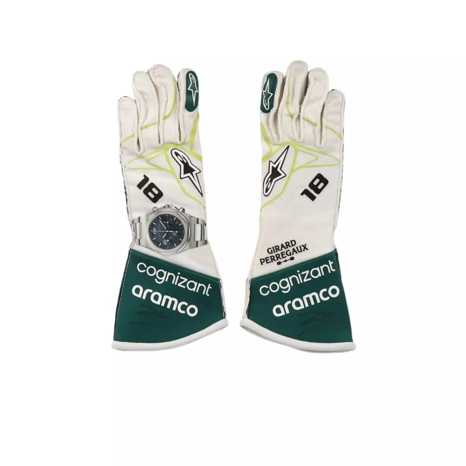 2022 LANCE STROLL F1 RACE GLOVES image 1