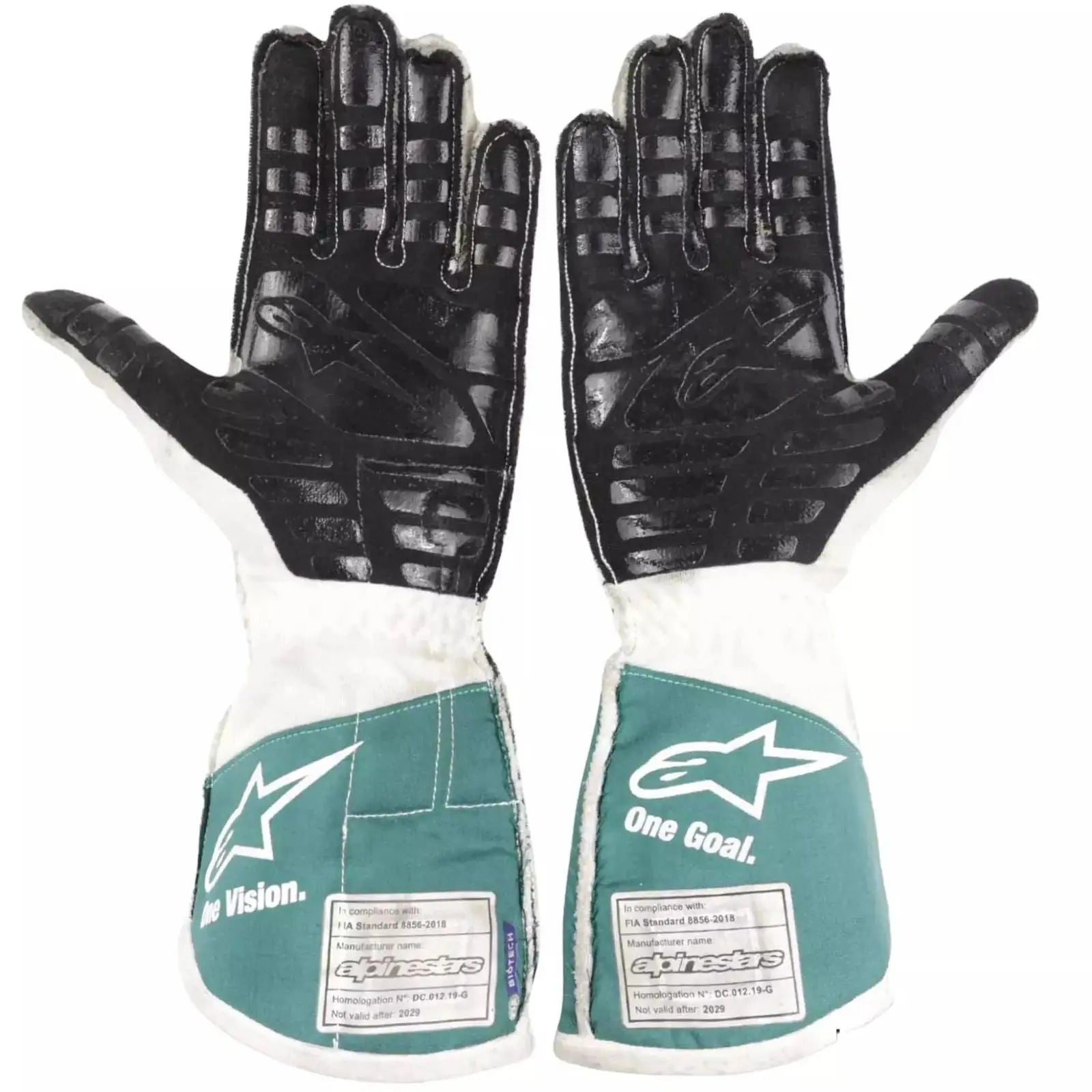 2021 Lance Stroll Aston Martin F1 Racing Gloves image 2