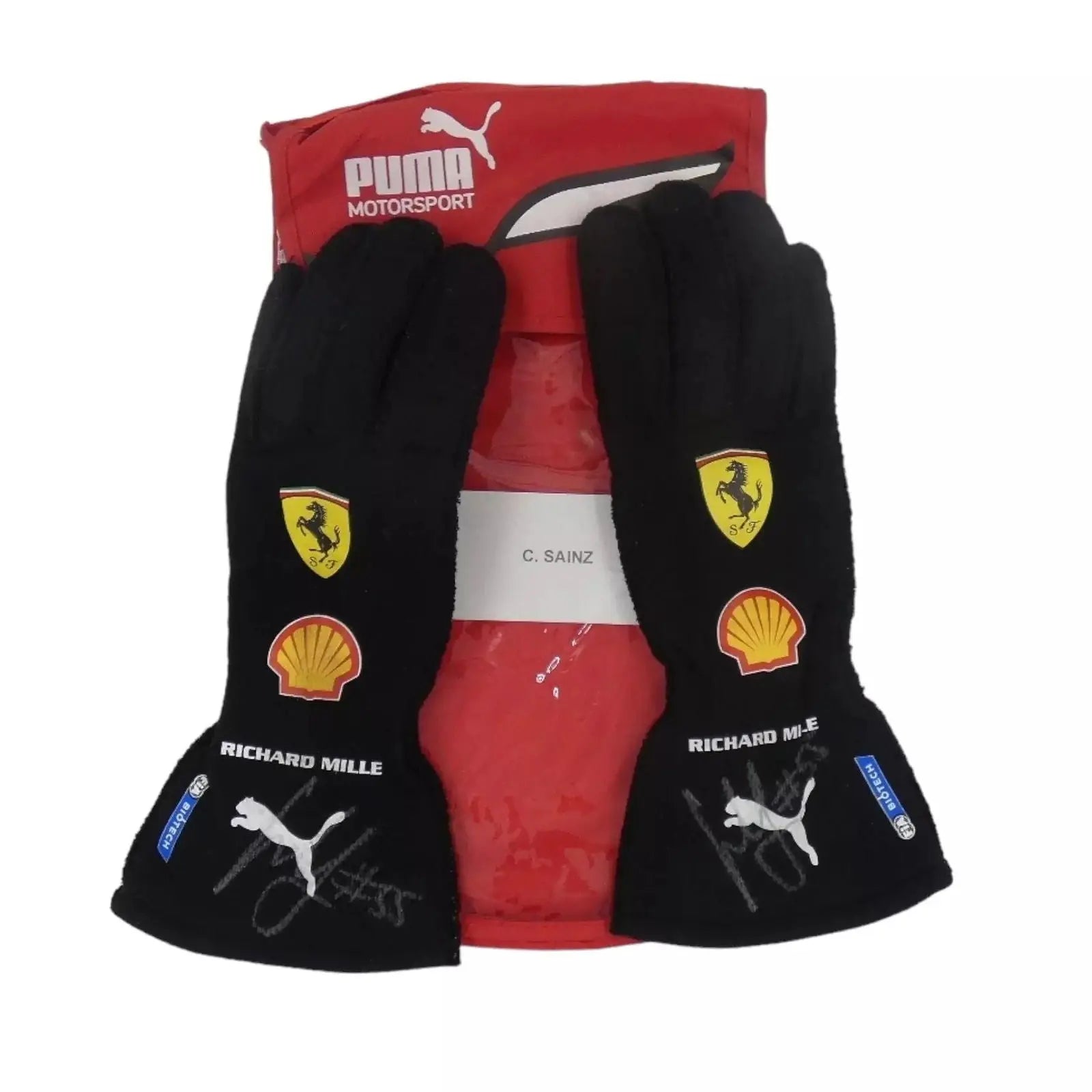 2022 Carlos Sainz Ferrari race gloves image 1