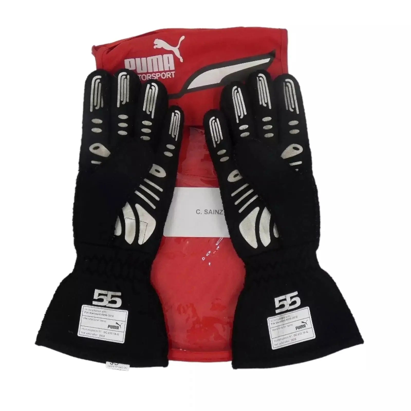 2022 Carlos Sainz Ferrari race gloves image 2