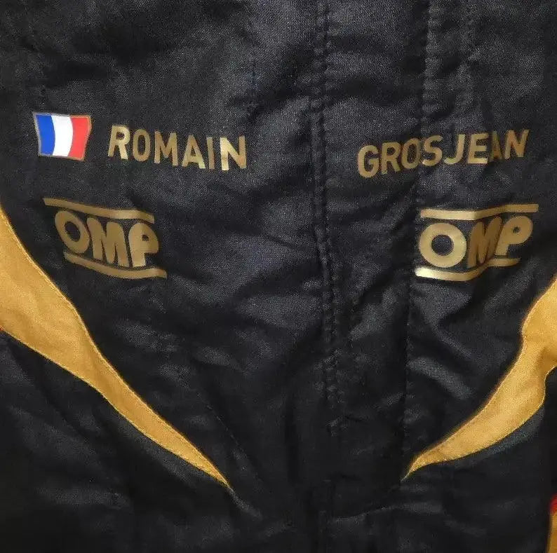 Romain Grosjean 2012 British GP ‘The dark knight rises’ Lotus F1 race suit image 3