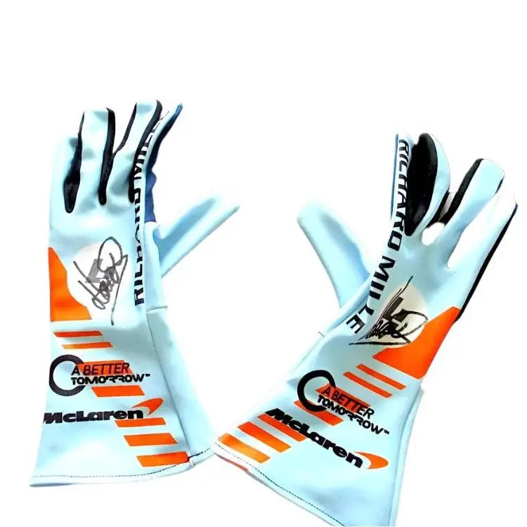 LANDO NORRIS MCLAREN RARE SPECIAL EDITION GULF F1 GLOVES image 1