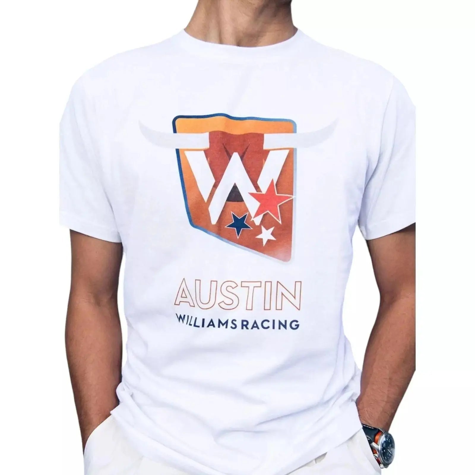2023 Adult Austin Race T-Shirt White image 2