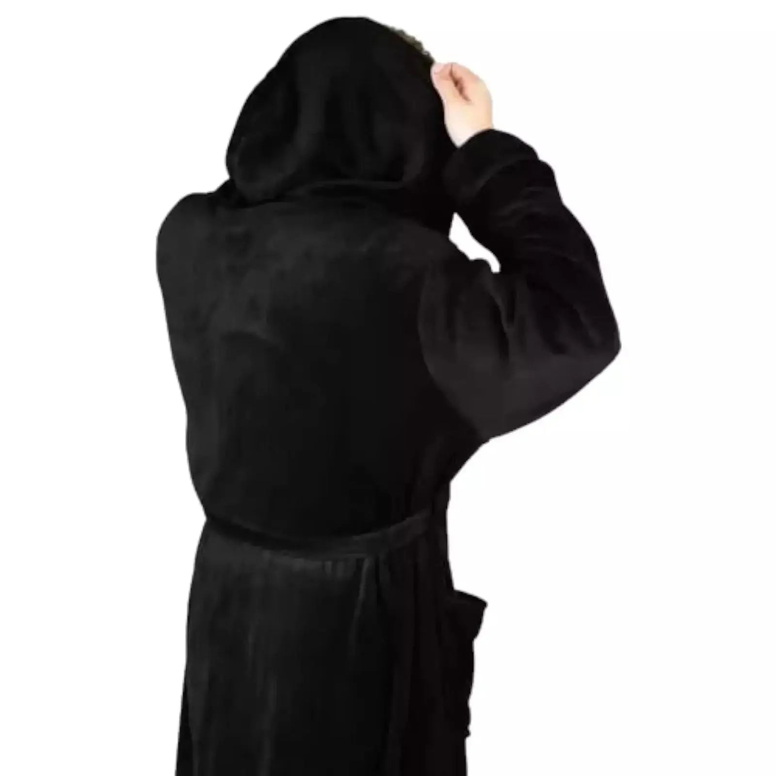Unisex Fleece Hooded Bathrobes image 2