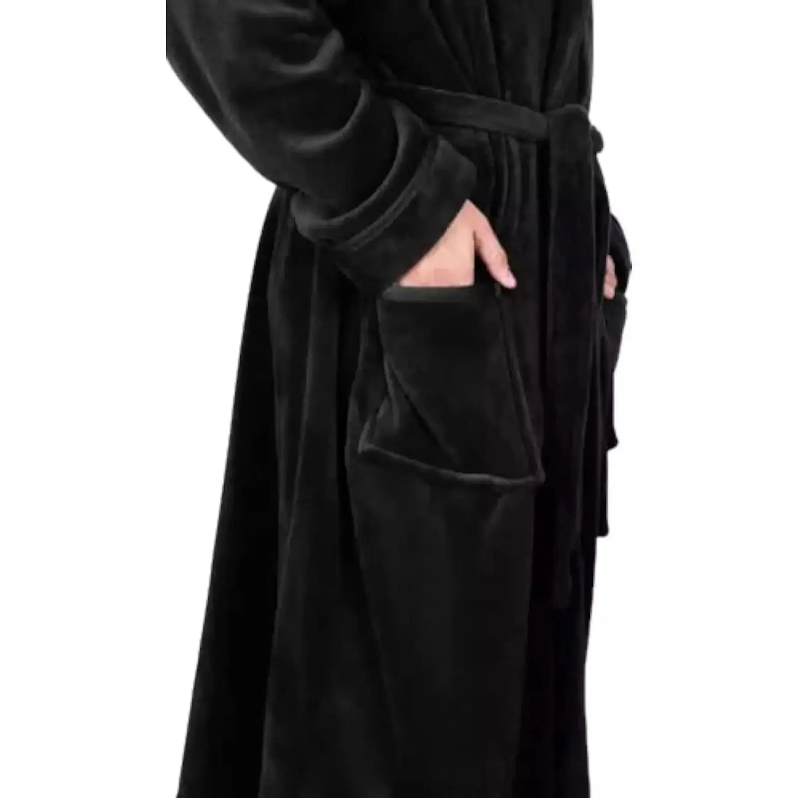 Unisex Fleece Hooded Bathrobes image 3