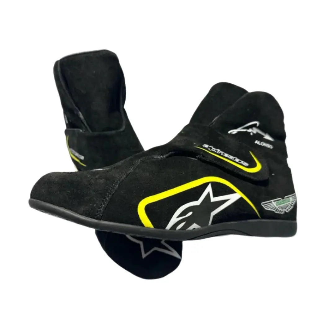2023 Fernando Alonso Aston Martin F1 Race Boots for Superior Performance image 1