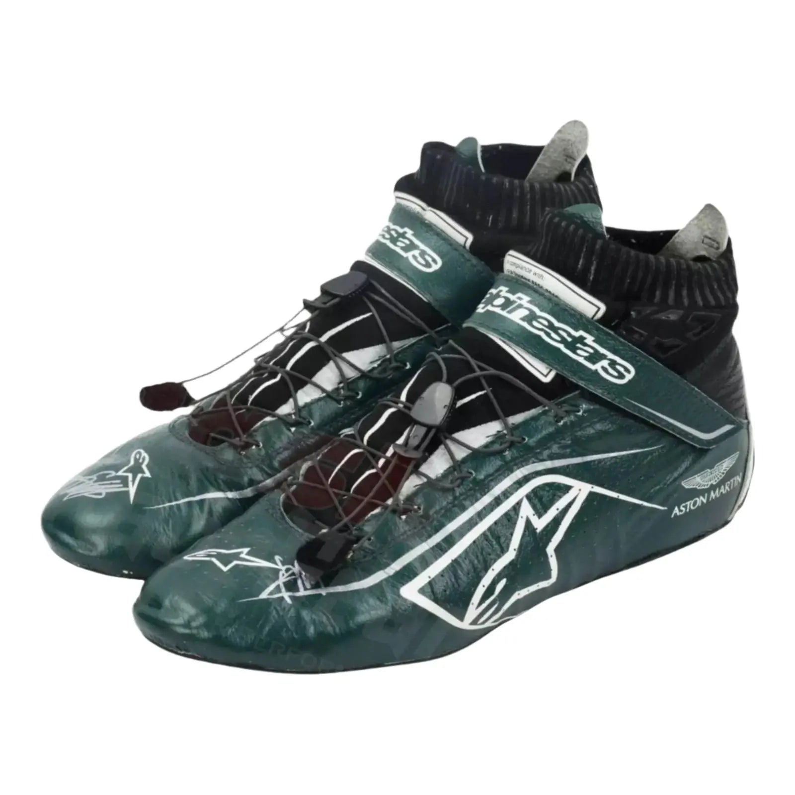 2021 Lance Stroll Aston Martin Alpinestar F1 Race Shoes image 2