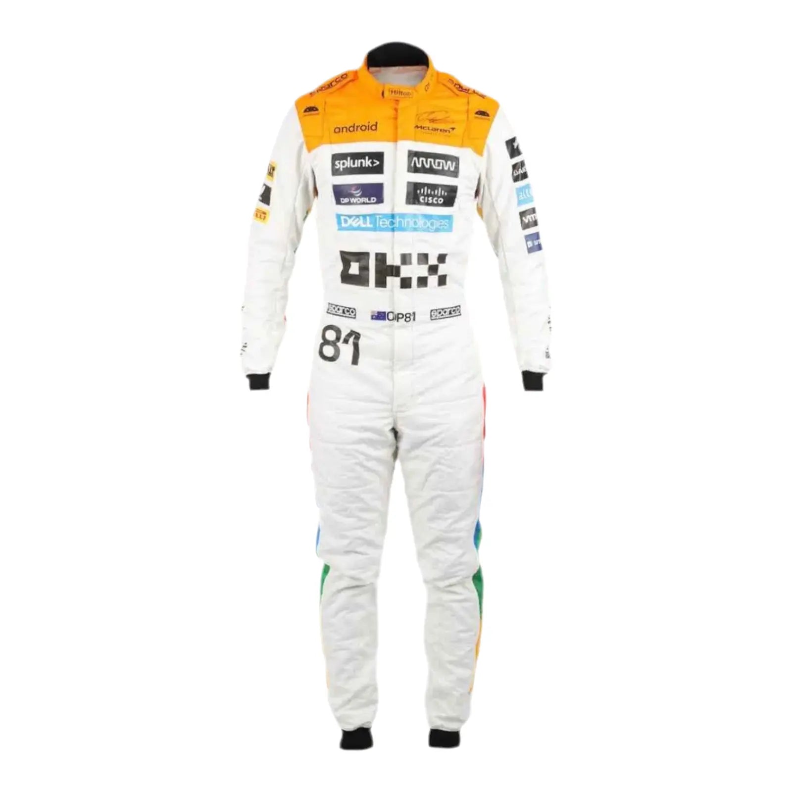 NEW MCLAREN SILVERSTONE OSCAR PIASTRI 2023 F1 TEAM RACE SUIT image 1
