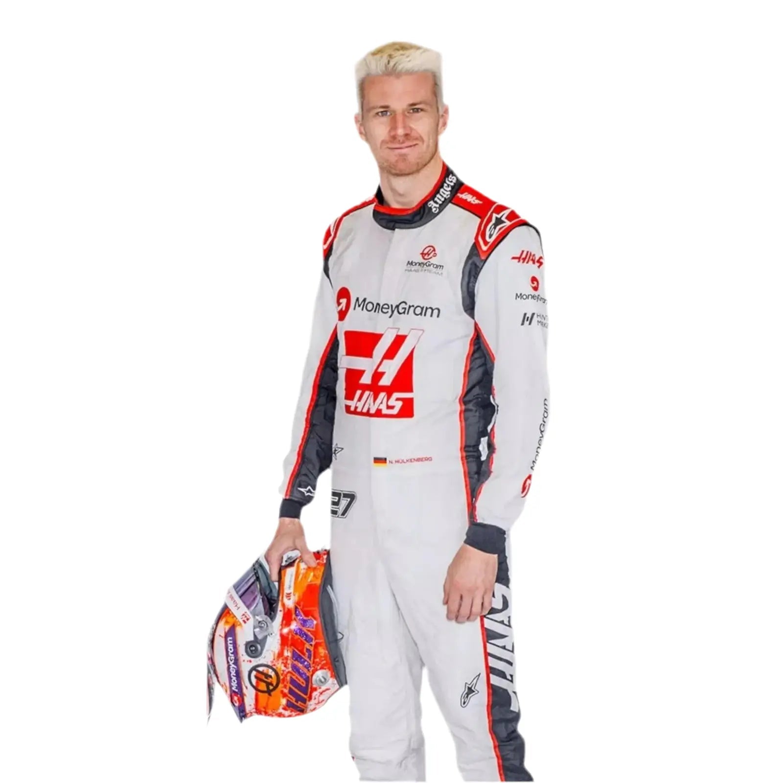 2023 Nico Hulkenberg Haas F1 Race Suits - Las Vegas image 2