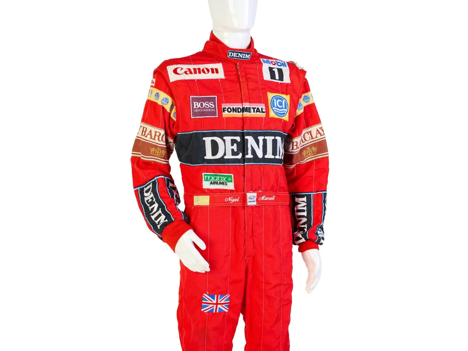 1988 Canon Williams Stand 21 Formula 1 NIGEL MANSELL’S Race Suit image 6