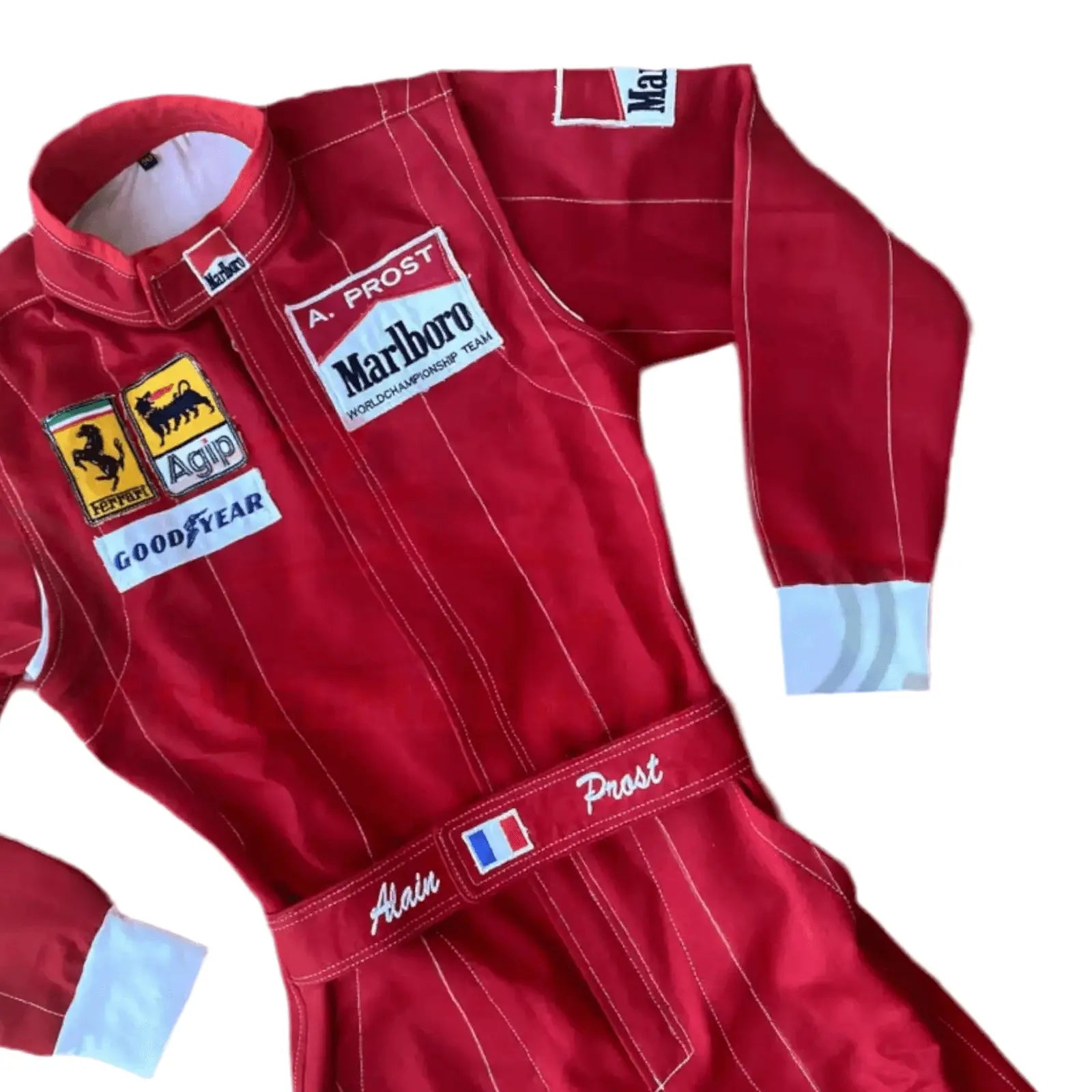1990 Alain Prost Ferrari F1 Embroidered Racing Suit – Classic Formula 1 Tribute image 3