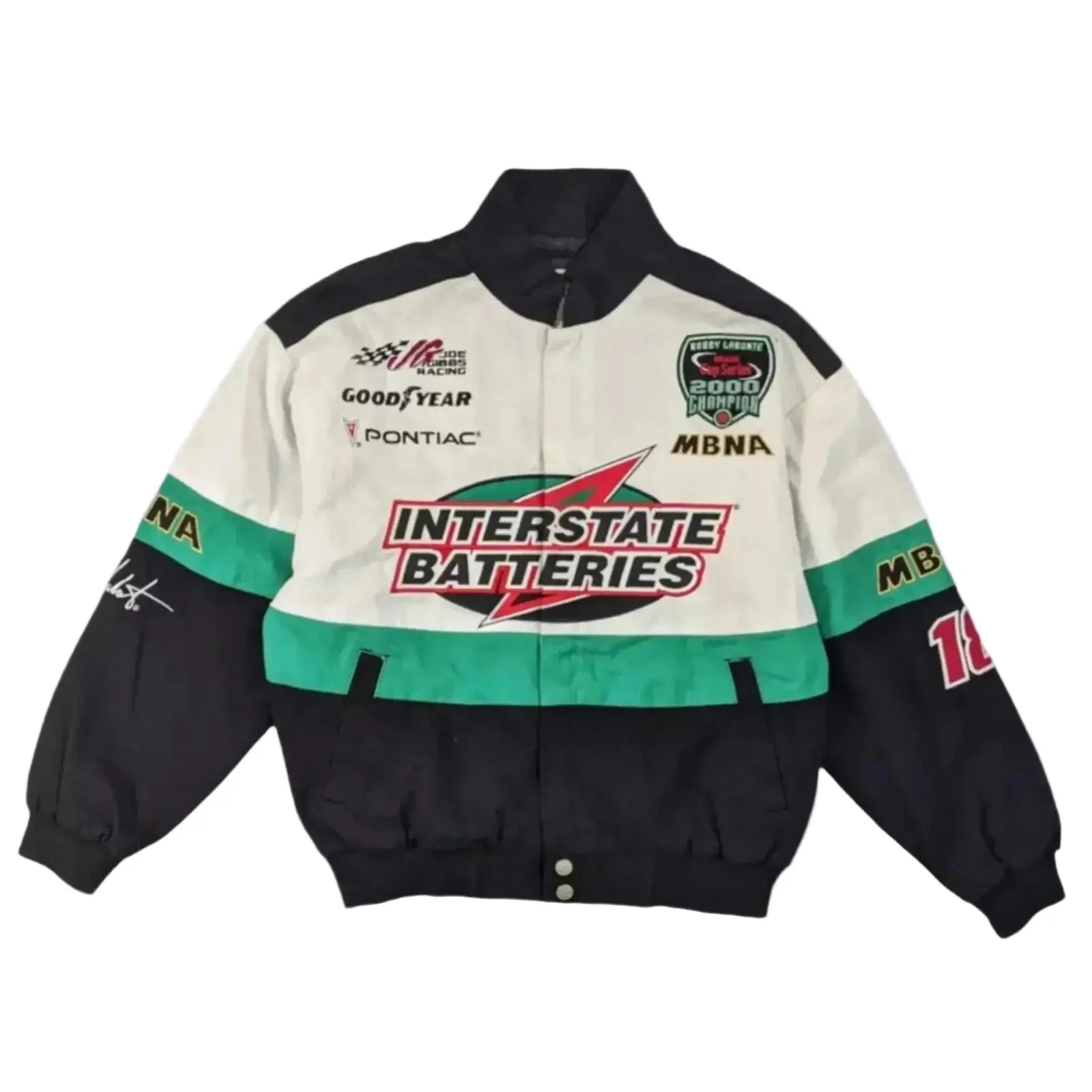 Vintage Interstate Batteries NASCAR Racing Jacket | replica-inspired gear image 1