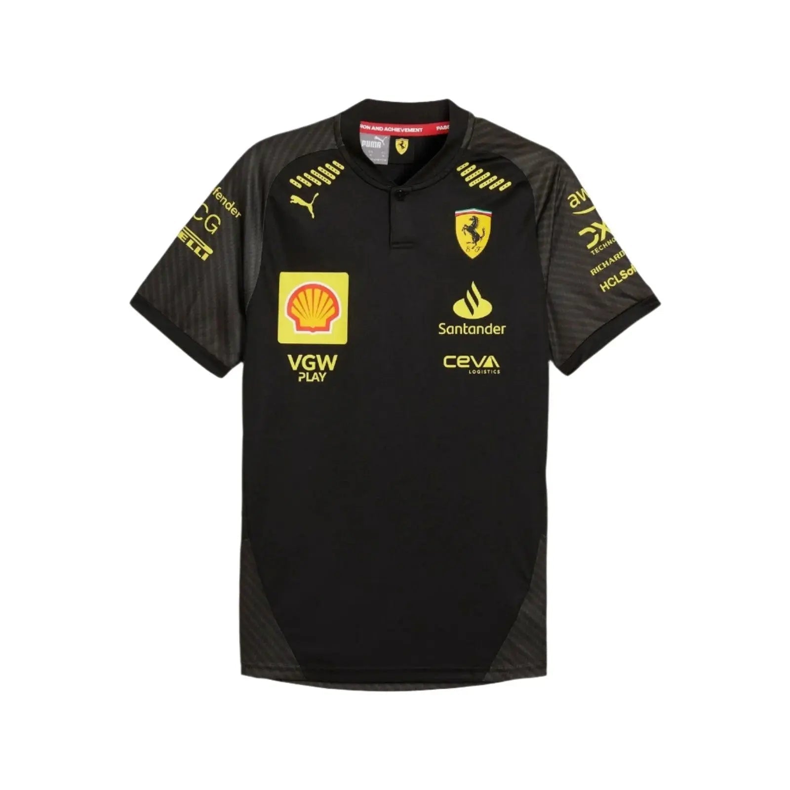 2024 Scuderia Ferrari Monza GP Team Shirt | Black replica-inspired gear image 1