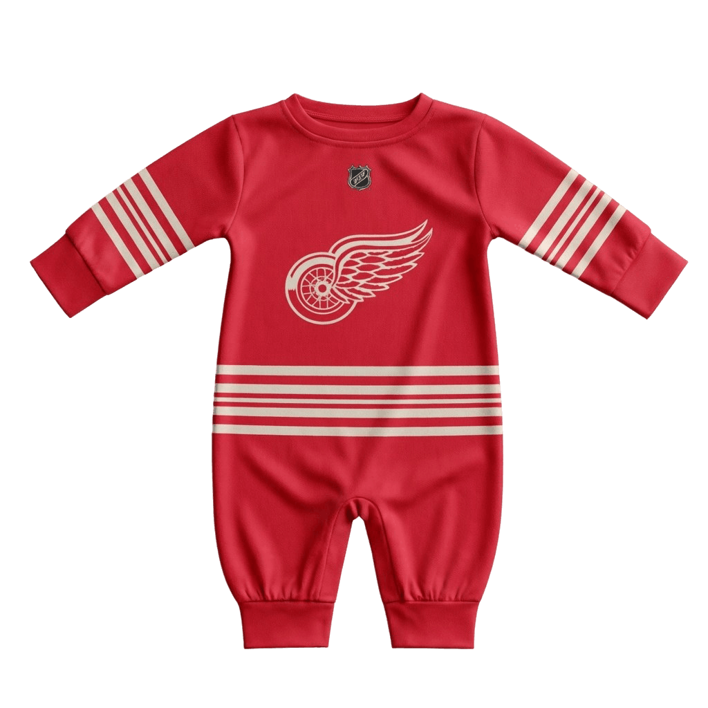 Detroit Red Wings - Hockey Baby Onesie Jumpsuit - Detroit Red Wings Hockey Baby Onesie Jumpsuit Outfit | Dash Racegear