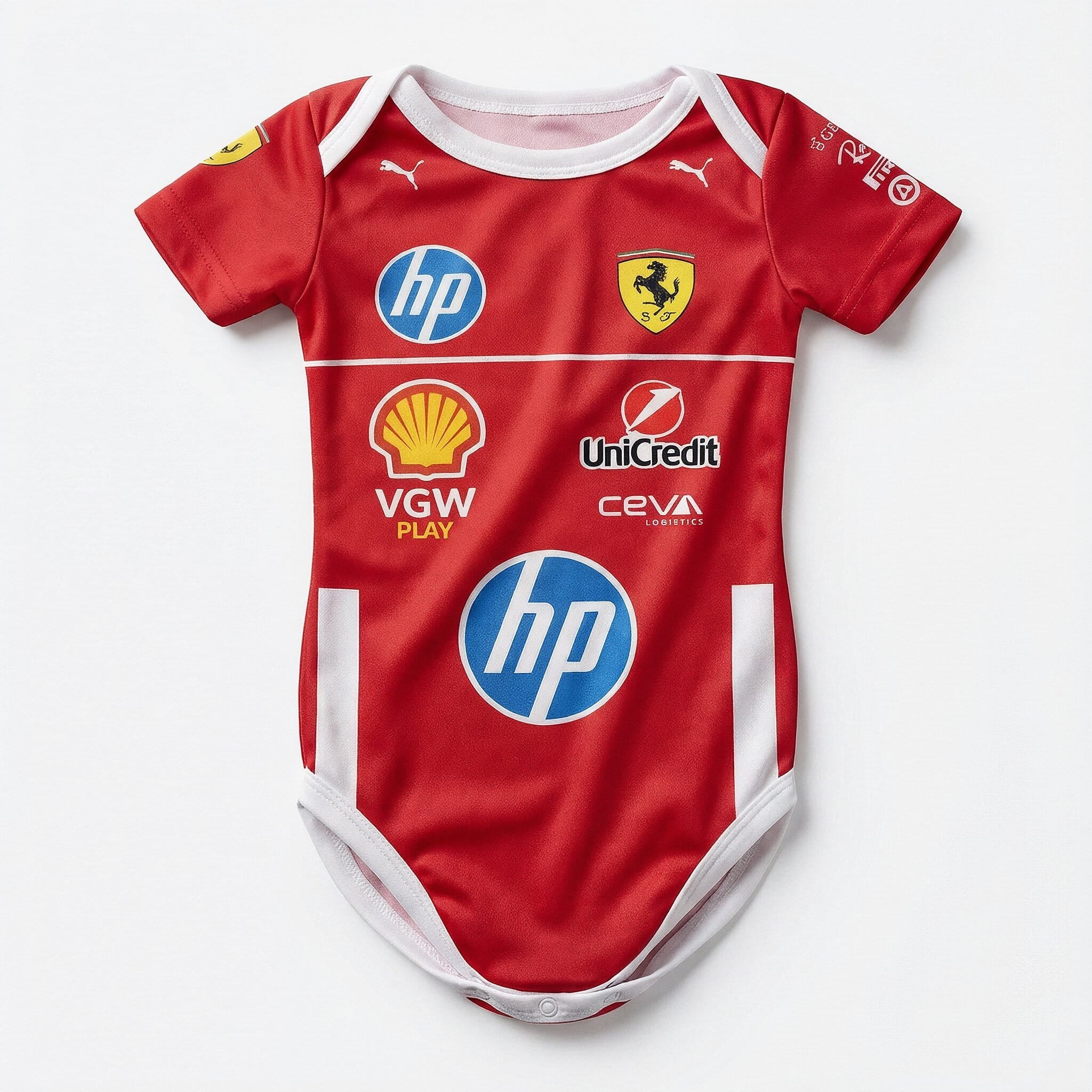 Ferrari Inspired Baby Bodysuit Onesie 2025 - scuderia ferrari inspired bodysuit front | Dash Racegear