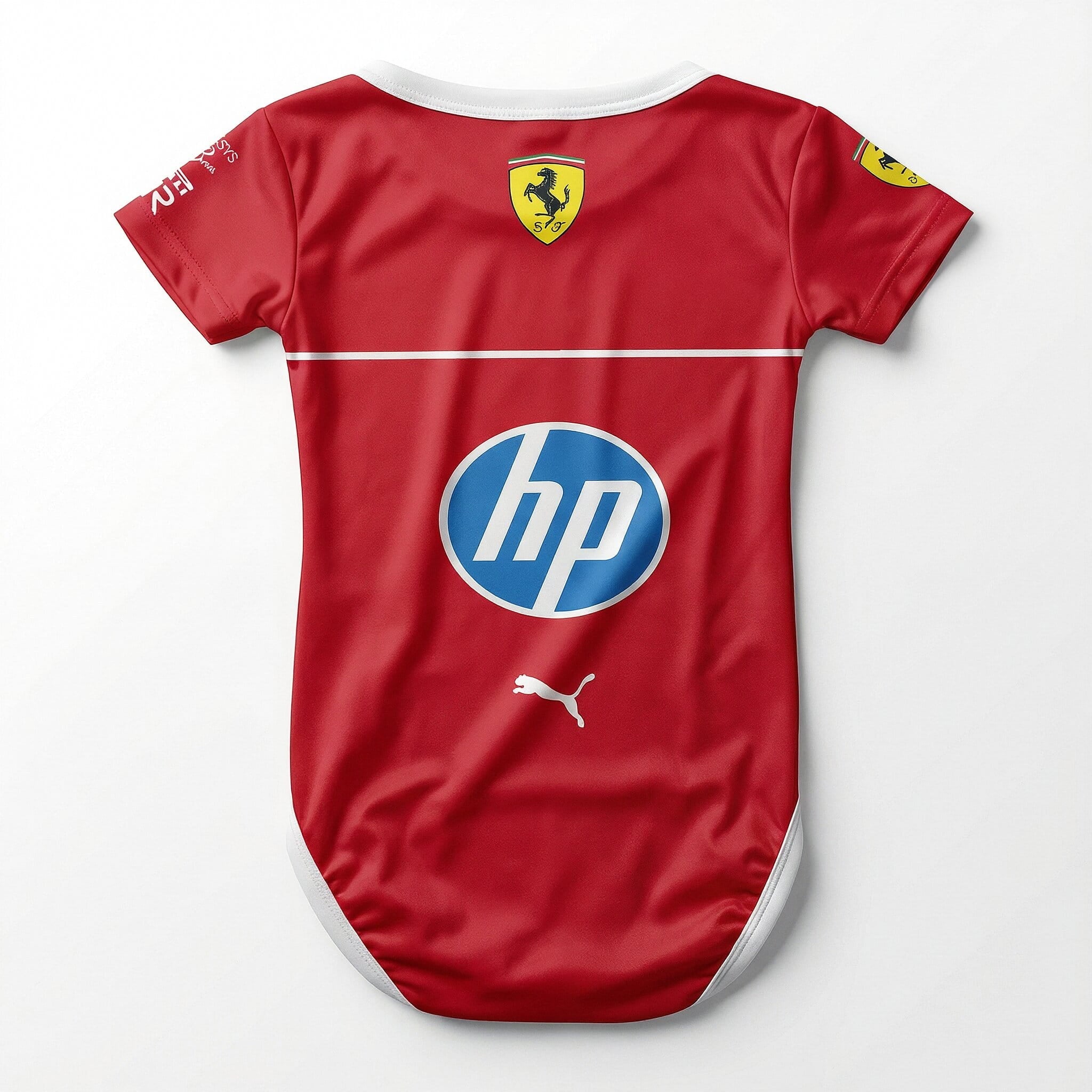 Ferrari Inspired Baby Bodysuit Onesie 2025 - ferrari baby bodysuit back shot | Dash Racegear